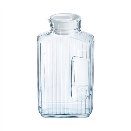 Luminarc Arcoroc Quadro Frigo Pichet avec couvercle en plastique blanc 2l