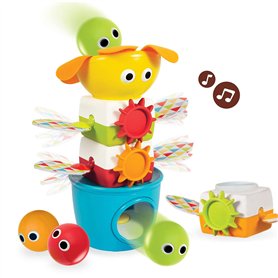 Yookidoo - La Nouvelle Tour Flap Flap - Jouet Bébé Educatif - Jeu Musical et Mobile - Jouet à Empiler- Motricité