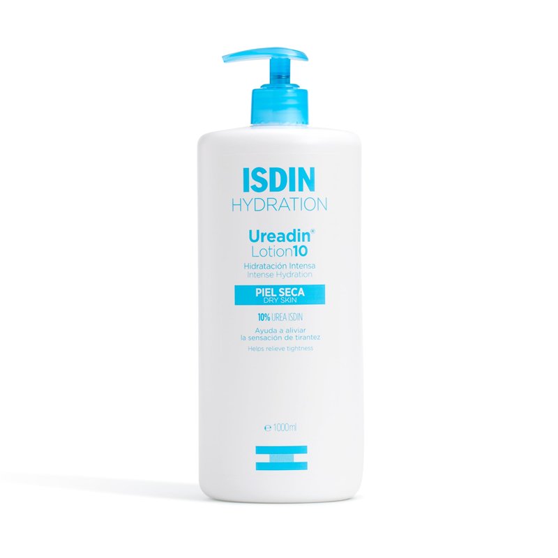 ISDIN Ureadin Lotion 10, Lotion corps, Hydratation Intense pour les Peaux Sèches, 10% d'Urée, 1000 ml