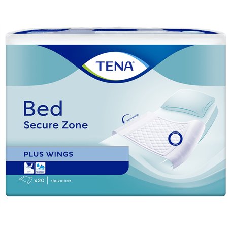 TENA BED PLUS WINGS 80X180CM - CARTON DE 4 SACHETS DE 20 ALESES