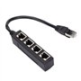 Adaptateur Répartiteur RJ45, Câble Répartiteur Ethernet RJ45, Câble Adaptateur Répartiteur Ethernet 1 Mâle à 4 Femelles, Câble R