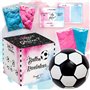 Ballon révélateur de genre Kit Complet 6 en 1 pour fête naissance avec 1 ballon de foot 2 Paquets de Poudre Colorée et 2 Paquets