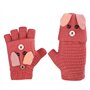 Moufles Mitaine Filles Garçons 8-13 Ans Hiver Gants de Flip Tricot à Motif de Lapin Doux et Confortable Mitaine Chaud Epaissi po
