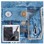 ZYNERY 21 Pièces Rallonge Bouton Pantalon, Extension de Bouton élastique en Caoutchouc, Extender Rallonges à Bouton en Métal Tis