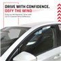 OEMM Lot de 4 déflecteurs d'air en Forme de Canal Compatible avec Toyota CH-R 5 Portes Crossover SUV 2016 2017 2018 2019 2020 Vi