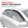 OEMM Lot de 4 déflecteurs d'air en Forme de Canal Compatible avec Toyota CH-R 5 Portes Crossover SUV 2016 2017 2018 2019 2020 Vi