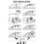 OEMM Lot de 4 déflecteurs d'air en Forme de Canal Compatible avec Toyota CH-R 5 Portes Crossover SUV 2016 2017 2018 2019 2020 Vi