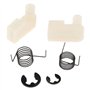 WOWOWO 6 pièces (2 Ensembles) pièces d'outils scie à chaîne Volant de démarrage cliquet + Ressort + Clip