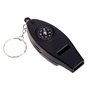 GUMEI 4 en 1 Sifflet de Survie Boussole Loupe Thermomètre Porte-clés Voyage EDC Multitool Outil de Navigation Compas de Survie e