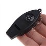 GUMEI 4 en 1 Sifflet de Survie Boussole Loupe Thermomètre Porte-clés Voyage EDC Multitool Outil de Navigation Compas de Survie e