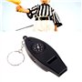 GUMEI 4 en 1 Sifflet de Survie Boussole Loupe Thermomètre Porte-clés Voyage EDC Multitool Outil de Navigation Compas de Survie e