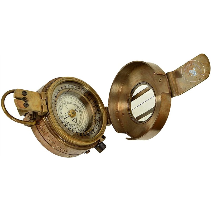 Image secondaire de Boussole militaire de poche en laiton - India Nautical Handicraft - Foldable - NAVIGATION_COMPASS - Compas