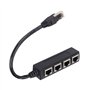 Adaptateur Répartiteur RJ45, Câble Répartiteur Ethernet RJ45 1 à 4 Ports Transmission en Douceur Excellente Connexion Adaptateur