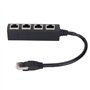 Adaptateur Répartiteur RJ45, Câble Répartiteur Ethernet RJ45 1 à 4 Ports Transmission en Douceur Excellente Connexion Adaptateur