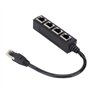 Adaptateur Répartiteur RJ45, Câble Répartiteur Ethernet RJ45 1 à 4 Ports Transmission en Douceur Excellente Connexion Adaptateur