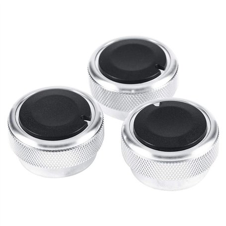 Akozon Climatiseur de Voiture Commutateur à Bouton 3 pièces Boutons de Commande du Chauffage