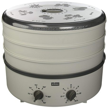 Dörrex - Déshydrateur Alimentaire Stöckli - Blanc - 3 grilles plastiques - Minuteur