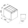 FRANKE | Poubelle de tri des déchets Cube 40 (134.0039.332) | Containers : 2 x 14L | Couleur : Noir