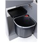 FRANKE | Poubelle de tri des déchets Sorter Mini (121.0176.518) | Containers : 17.5L | Couleur : Noir
