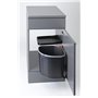 FRANKE | Poubelle de tri des déchets Sorter Mini (121.0176.518) | Containers : 17.5L | Couleur : Noir