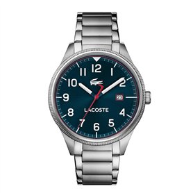 Lacoste Montre Analogique à Quartz pour Homme Collection Continental avec Bracelet en Acier Inoxydable Argenté - 2011022