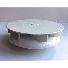 ICC Petit Bas Profil Rotatif Aération Toit pour Vans Buses - Blanc - Vent Conduite Tournant Ventilateur