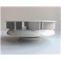 ICC Petit Bas Profil Rotatif Aération Toit pour Vans Buses - Blanc - Vent Conduite Tournant Ventilateur