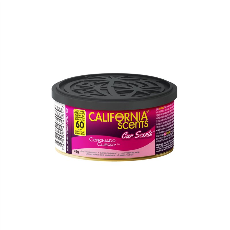 Image secondaire de California Scents, Boite de Parfum Voiture, Lot de 4 Désodorisants Voiture Parfum Cerise Coronado, Accessoire Voiture pour Élimi
