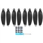 Shanrya Lame d'hélices, 8 pales d'ailes d'hélices légères pour Accessoires de Drone pour Mavic Mini Bordure Argent Noir
