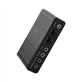Carte Son Externe USB 2.0 Adaptateur de Son Surround 5.1 6 Canaux