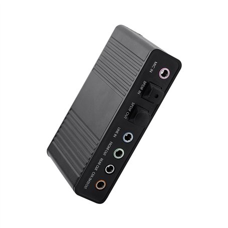 Carte Son Externe USB 2.0 Adaptateur de Son Surround 5.1 6 Canaux