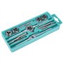 Coffret Tarauds et Filières Métrique Ensemble de tarauds matrices 12 pièces M6 M12 à filetage écrou vis gauche avec kit d'outils