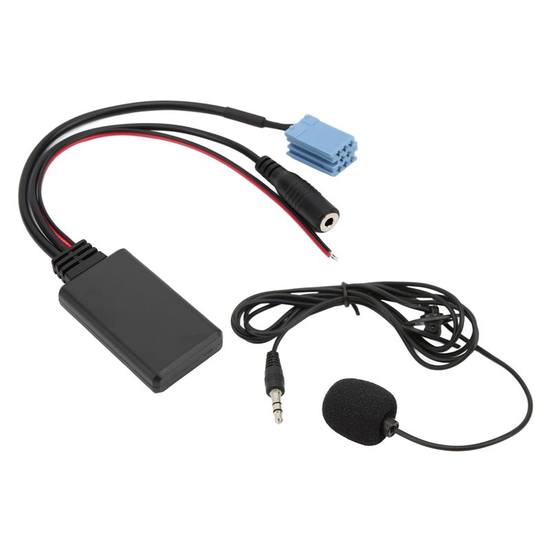 Image secondaire de Câble Bluetooth AUX IN, 7 607 897 093, Prise 3,5 Mm ISO 8 Broches Bluetooth5.0 Câble AUX IN Remplacement du Microphone Mains Lib