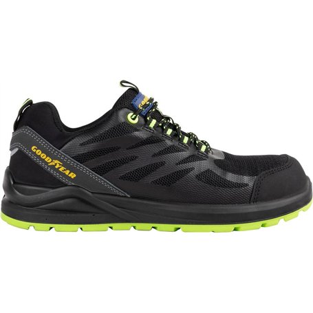 GOODYEAR Mixte Chaussures de sécurité sans métal SP1 en Tissu Noir et Vert Taille 39