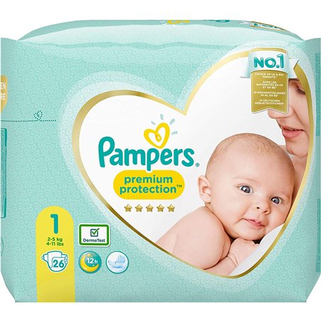 Pampers Premium Protection Lot de 4 paquets de 26 couches chacun