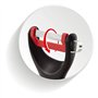 Lagostina Ingenio Smart Eplucheur Vertical, Plastique et Acier, Noir et Rouge