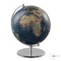 Mascagni - Globe Terrestre décoratif Bleu - Mappemonde - Base en métal argenté - Diamètre 25cm