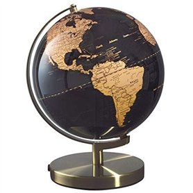 Mascagni 20Z O1149 Globe Terrestre décoratif-Mappemonde-Base Cuivre Doré-Diamétre 25 cm