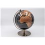 Mascagni 20Z O1149 Globe Terrestre décoratif-Mappemonde-Base Cuivre Doré-Diamétre 25 cm