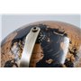 Mascagni 20Z O1149 Globe Terrestre décoratif-Mappemonde-Base Cuivre Doré-Diamétre 25 cm