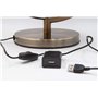 Mascagni 20ZO1150 Globe Terrestre décoratif Lumineux Noir-Mappemonde-Eclairage LED-Base en métal Finition cuivre-Diamètre 30 cm