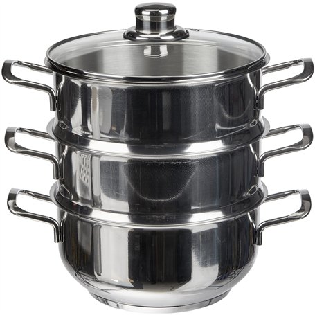 Excelsa 47121 Cuiseur Vapeur en INOX 4 pièces
