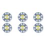 Excelsa Amalfi Lot de 6 assiettes à pizza en porcelaine