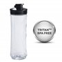 Imetec Personal et Sport Blender PB 100 Mini mélangeur avec 2 bouteilles Take-Away en Tritan sans BPA, 4 lames en acier inoxydab