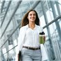 Imetec Personal et Sport Blender PB 100 Mini mélangeur avec 2 bouteilles Take-Away en Tritan sans BPA, 4 lames en acier inoxydab