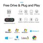 VENTION Carte Son Externe, Adaptateur USB Audio Jack 3,5mm Carte Son USB Plug Play, Boîtier en Aluminium, Compatible avec PC, Ma