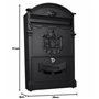 Blinky 27290-20 Residencia Boite aux lettres Noir 26 x 9 x 41 cm