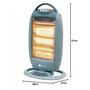 NIKLAS - Chauffage infrarouge Oscillant 1200W Chauffage d'appoint Classic Electrique Anti basculement Coupure automatique