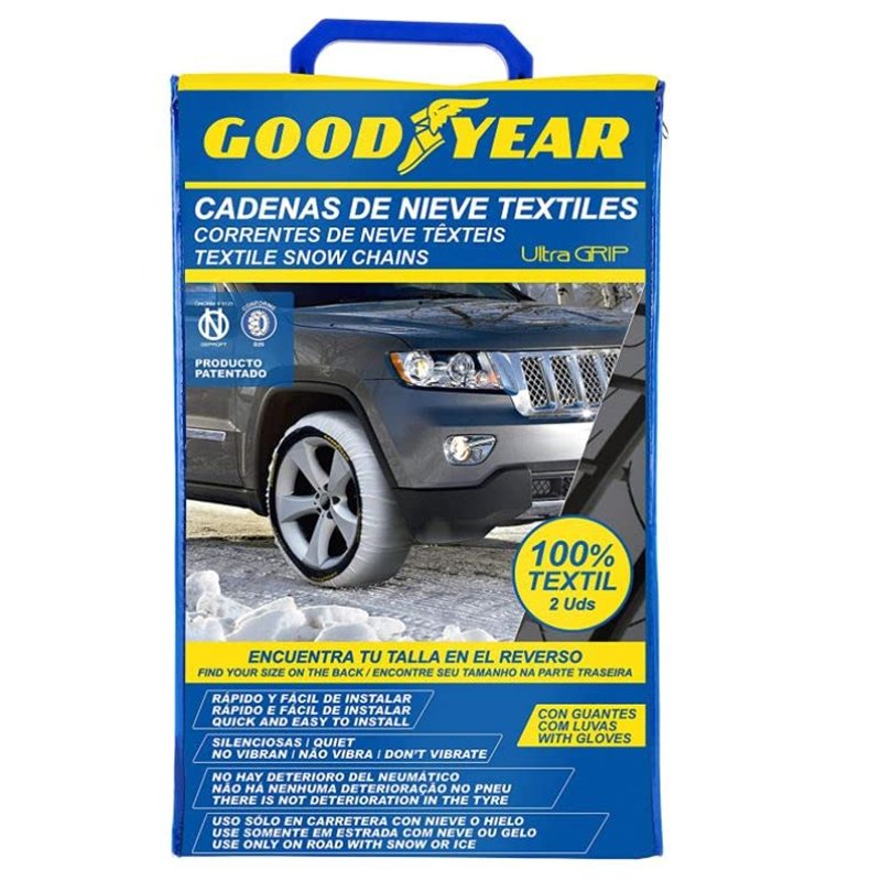 Image secondaire de Goodyear Lot de 2 chaînes à neige en tissu pour voiture, ultra adhérence, taille XL, spécifique pour le fonctionnement du véhicu