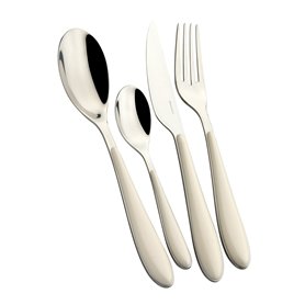 BUGATTI GGAU-023F50 Gioia Ménagère de 24 Pièces Service de Table SAN/Acier Ivoire 22 x 8 x 30 cm